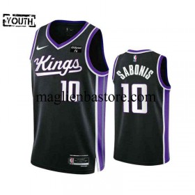 Maglia NBA Sacramento Kings DOMANTAS SABONIS 10 Nike ICON EDITION 2023-2024 Nero Swingman - Bambino